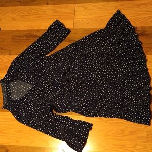 Blue polka dot dress